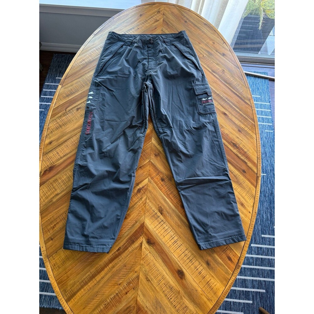 Fishworks Outerwaters Series Fishing Pants Dark Gray Men’s XXL Cargo Waterproof